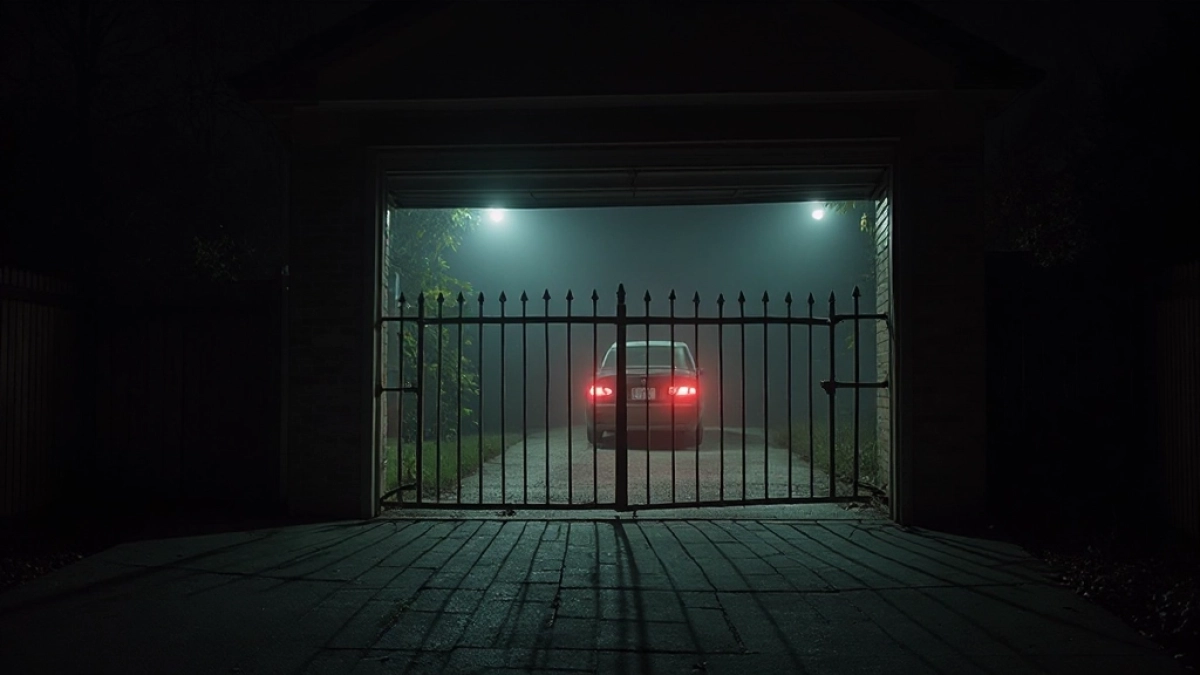 awaria bramy garażowej nocą