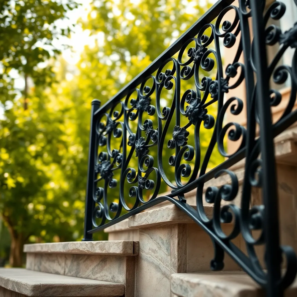 Balustrada kuta na schody zewnętrzne