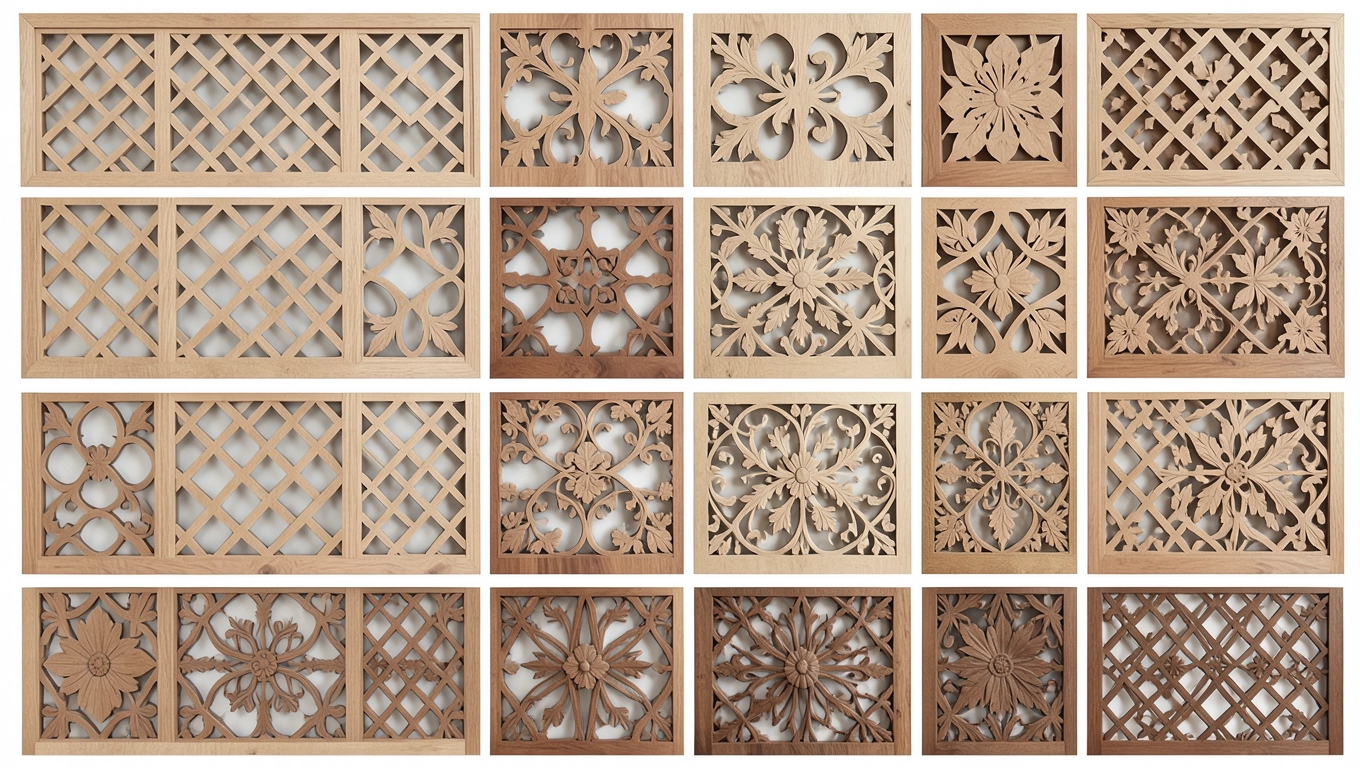 Balustrada MDF wzory kolory