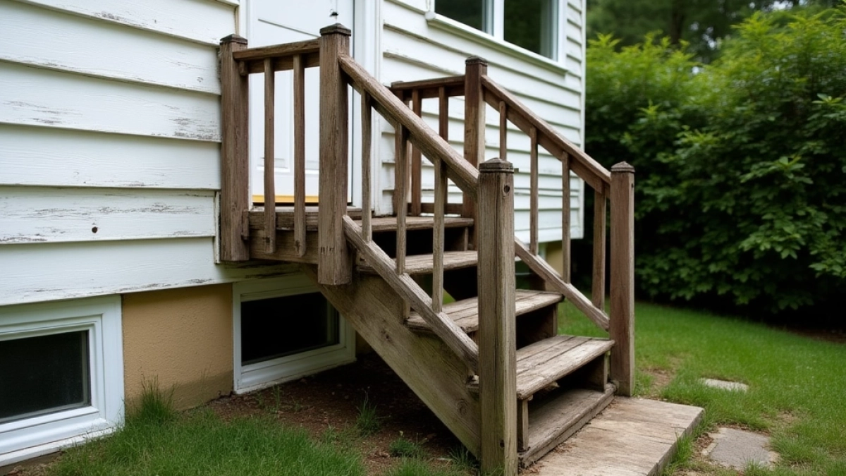 balustrada na schodach zewnętrznych