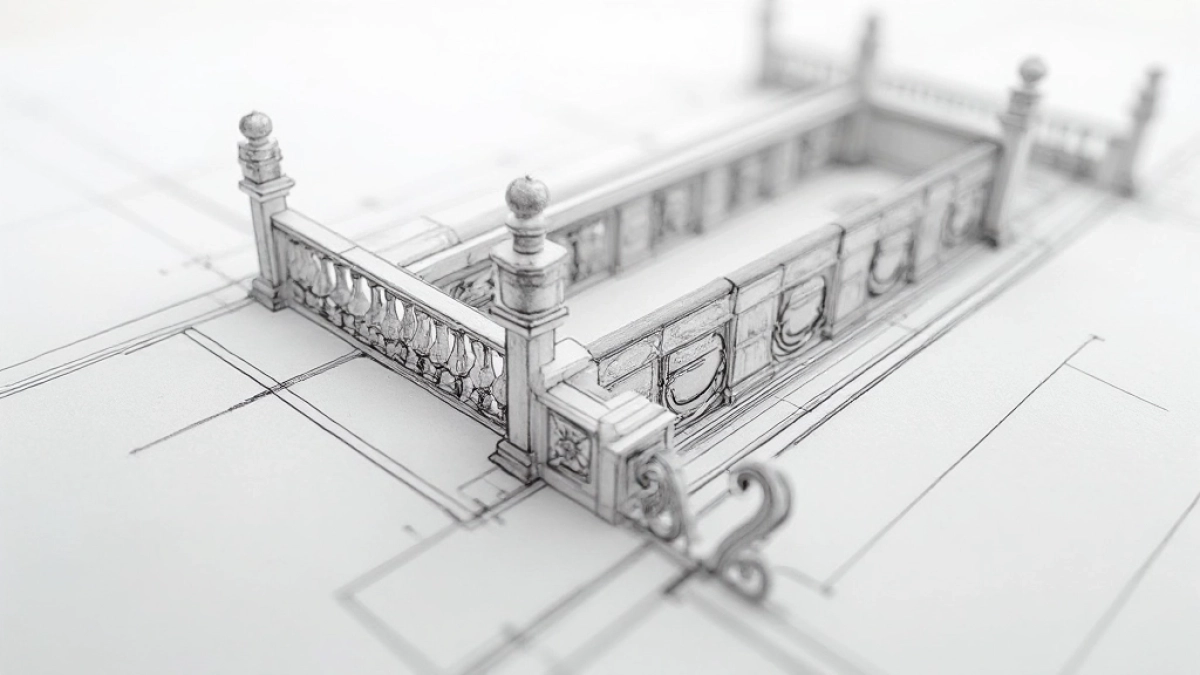 balustrada rysunek techniczny rzut