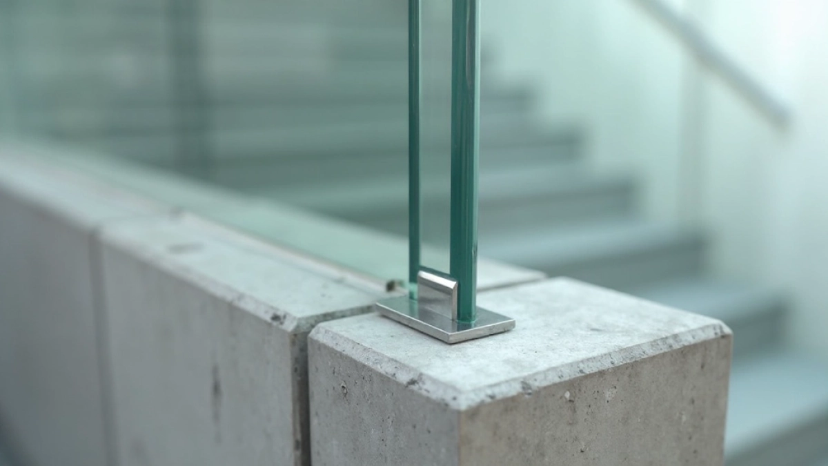 balustrada szklana detal