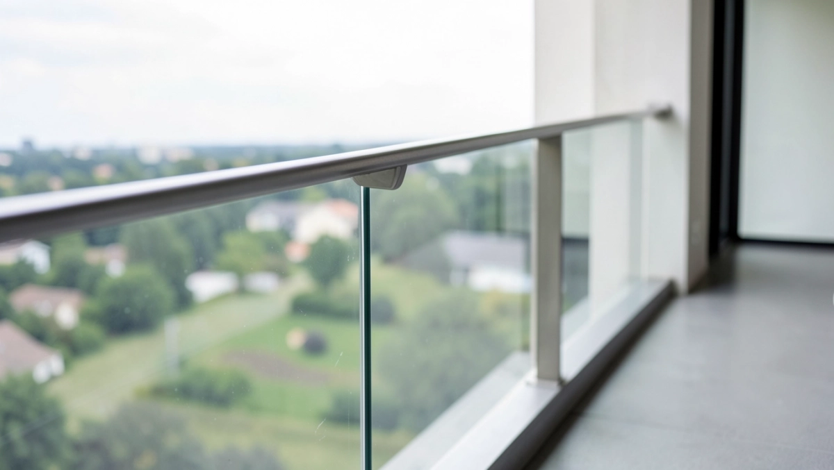 balustrada szklana grafitowa