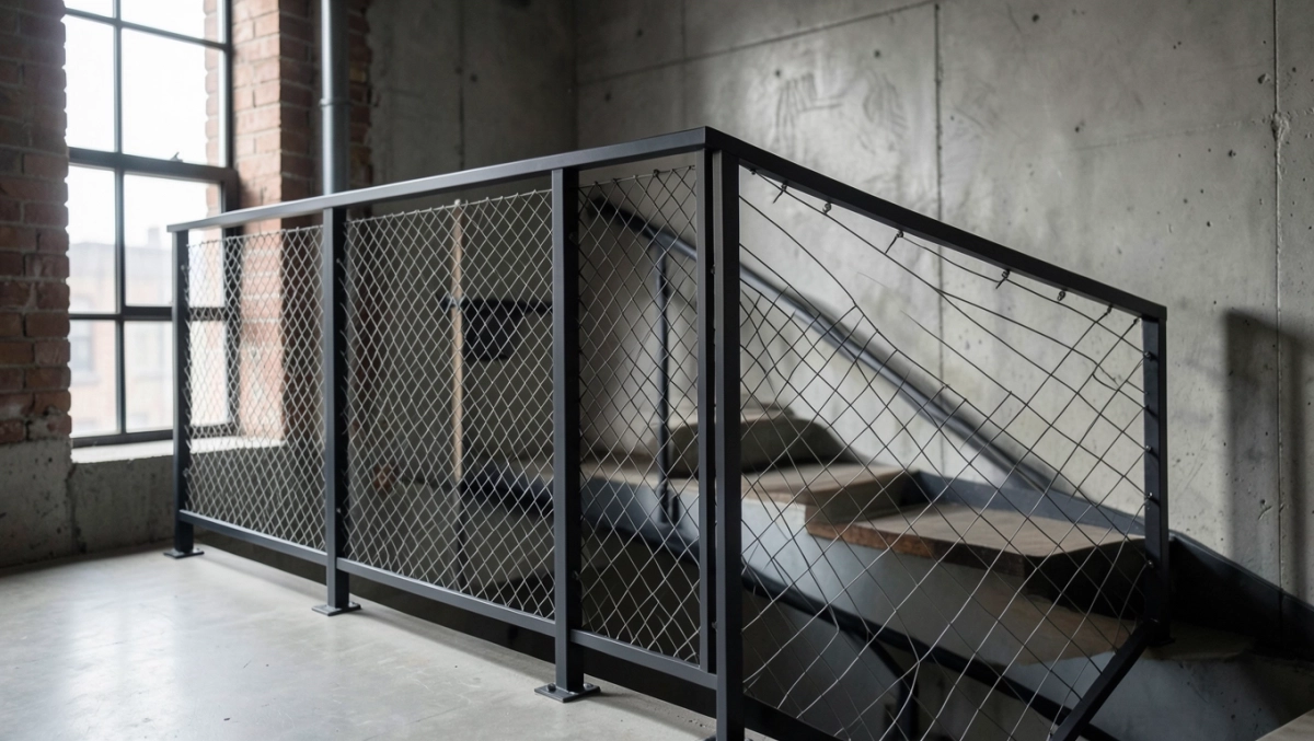 balustrada z siatki architektonicznej