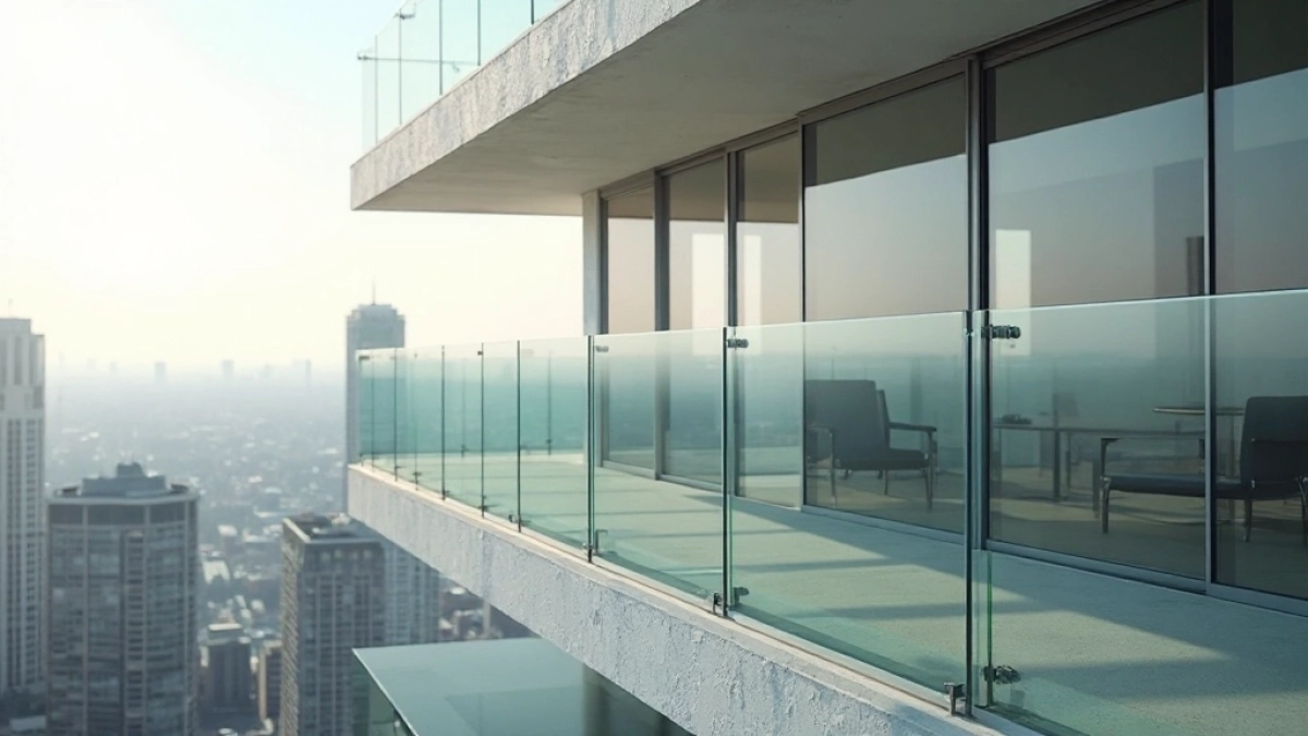 balustrady całoszklane samonośne