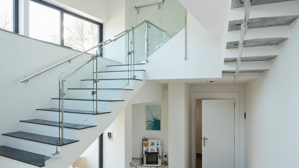 balustrady caloszklane z mocowaniem bocznym