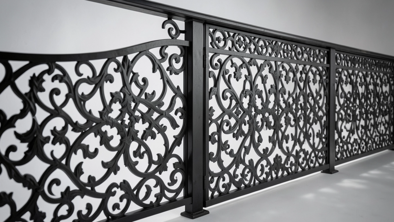 Balustrady metalowe ażurowe cięte laserowo