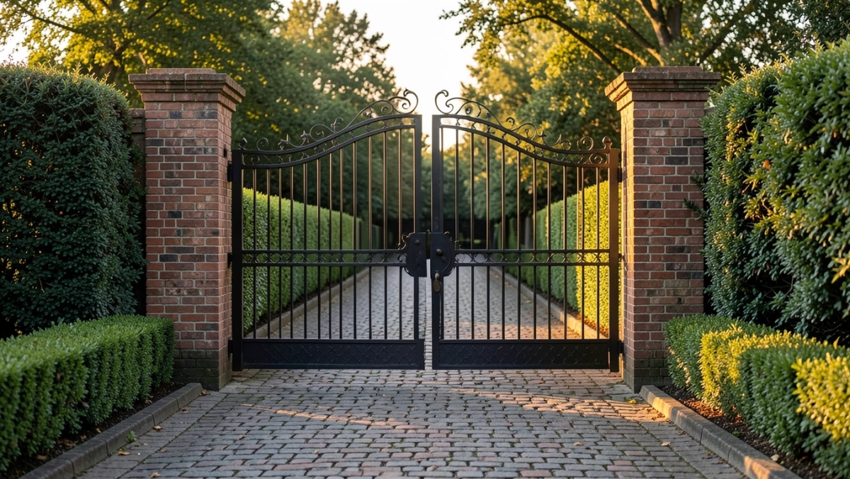 Bramy wjazdowe dwuskrzydłowe z furtką