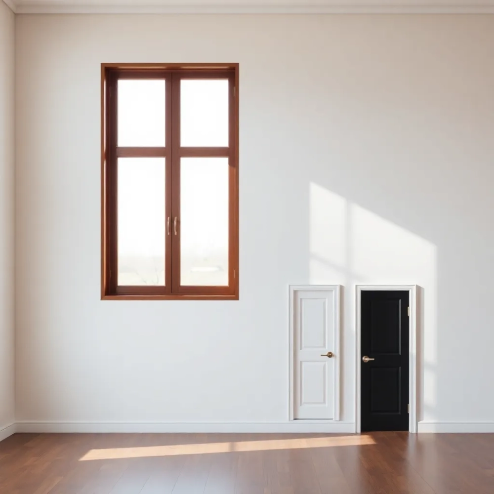 Brązowe okna jakie drzwi wewnętrzne