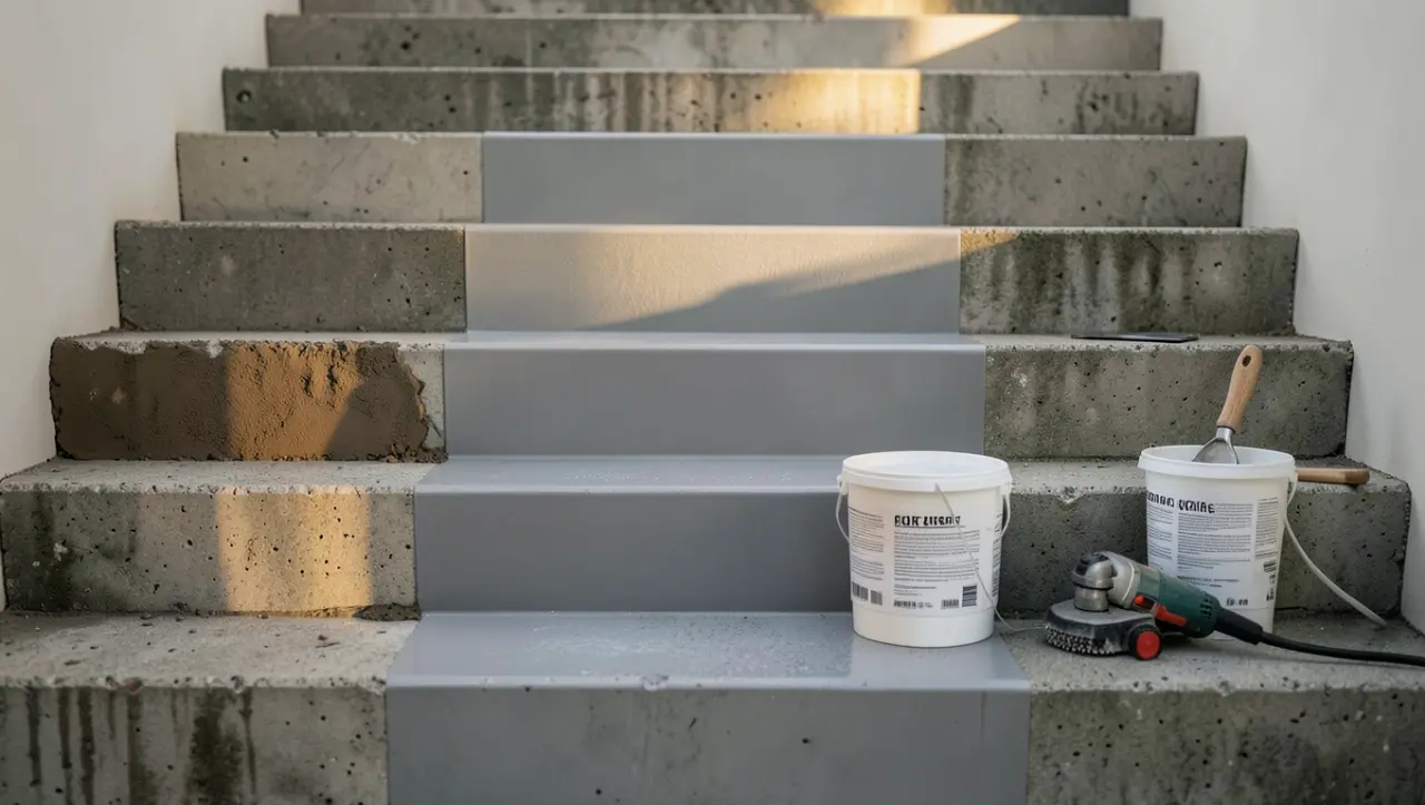 Co do wyrównania schodów betonowych: porównanie materiałów