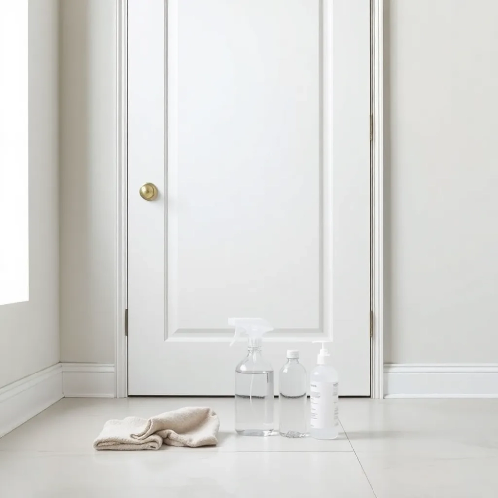 Czym czyścić białe drzwi z okleiny