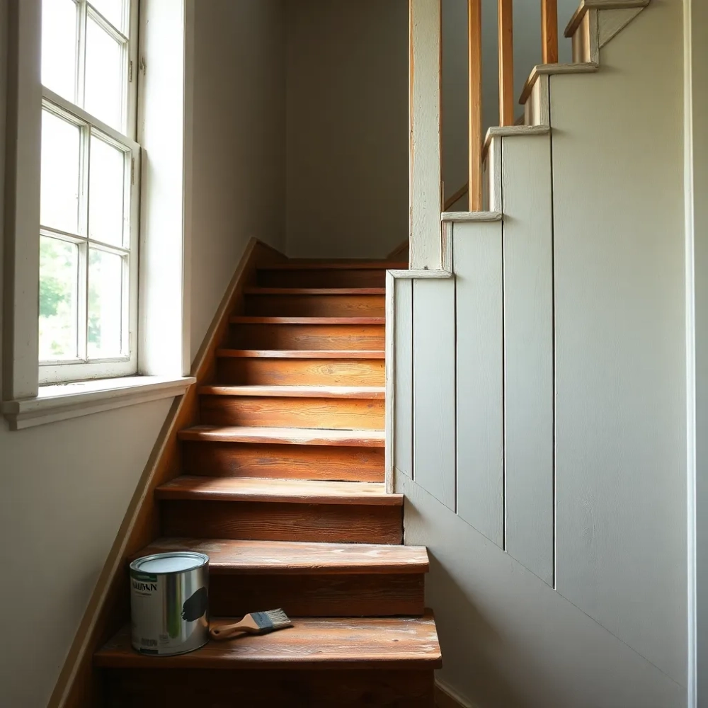 Czym pomalować stare schody drewniane