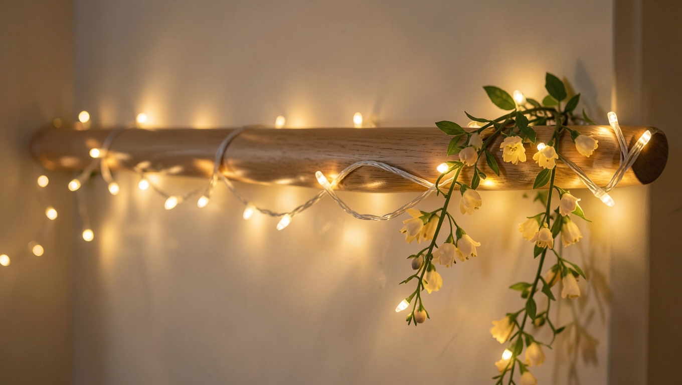 Dekoracje na poręczy drewnianej nakładanej