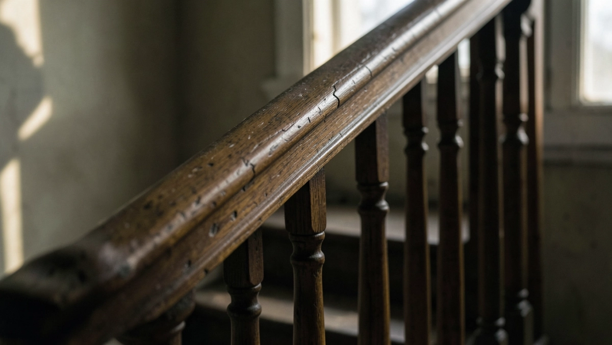 drewniana poręcz schodowa