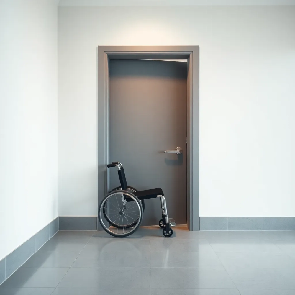 Drzwi do toalety dla niepełnosprawnych
