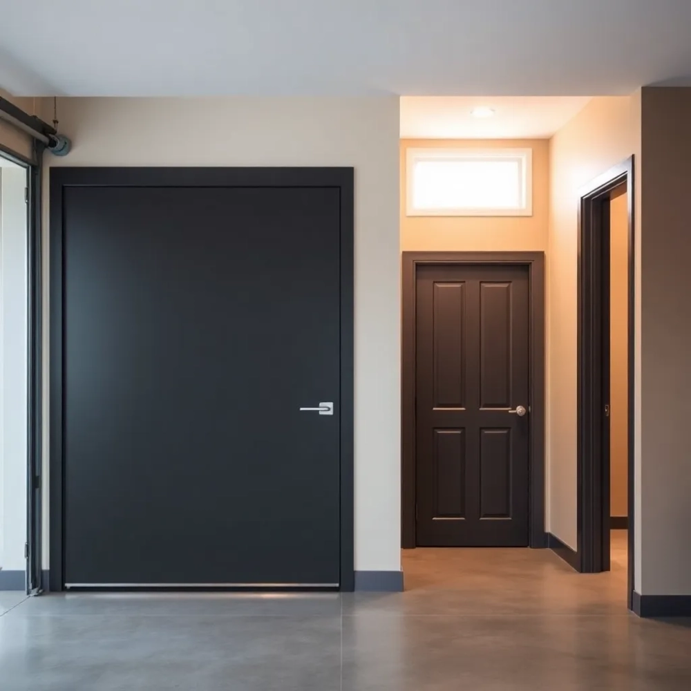 Drzwi między garażem a wiatrołapem