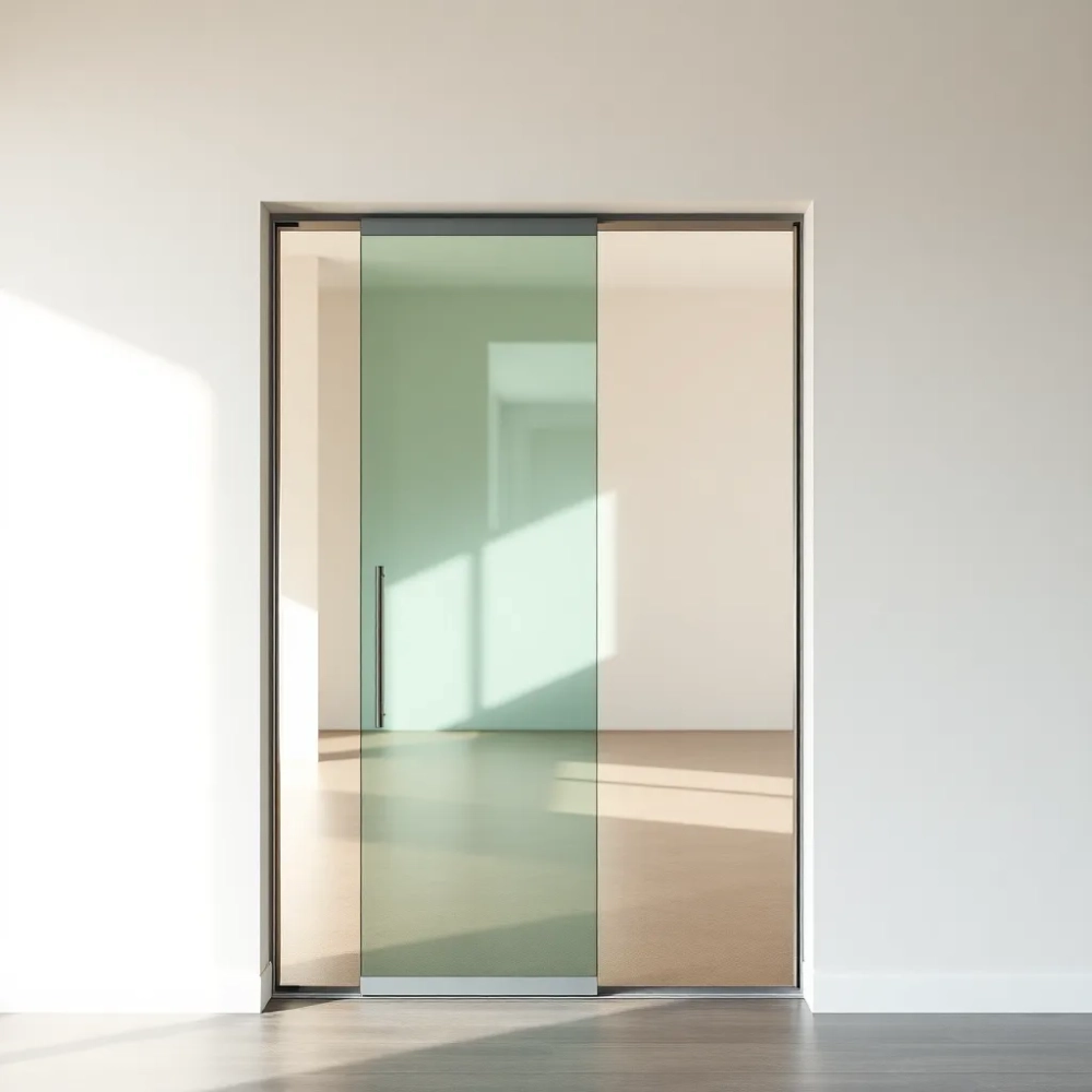 Drzwi szklane przesuwne w kasecie