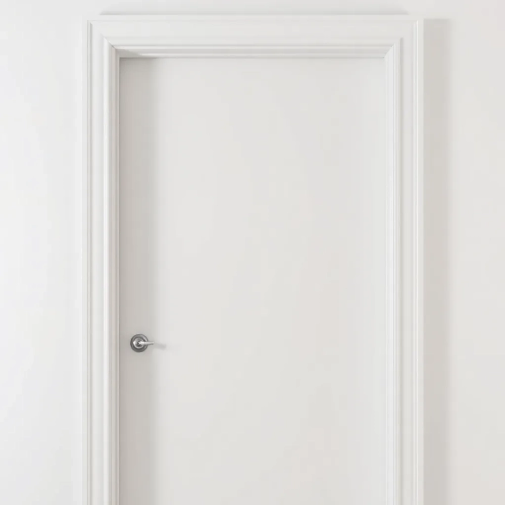 Drzwi wewnętrzne drewniane białe z ościeżnicą