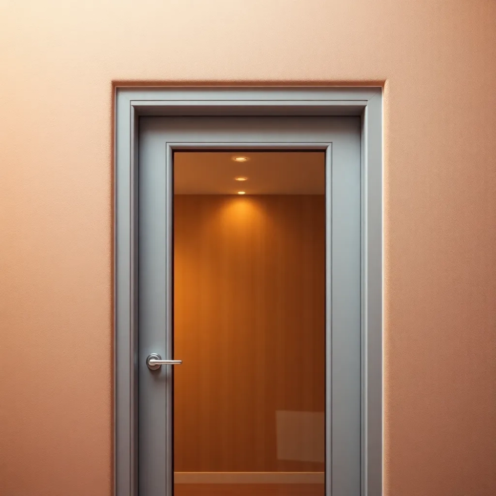 Drzwi zewnętrzne ocieplane z szybą