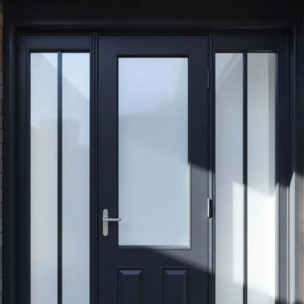 drzwi zewnętrzne z szybą