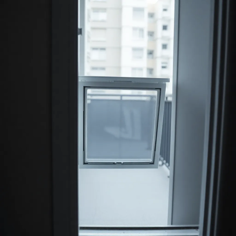 Drzwiczki dla kota w drzwiach balkonowych