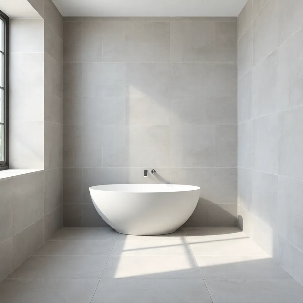 Duże płytki do łazienki na ścianę