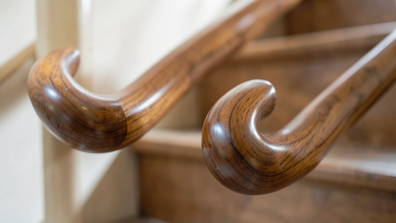 Ergonomia chwytu poręczy drewnianych okrągłych