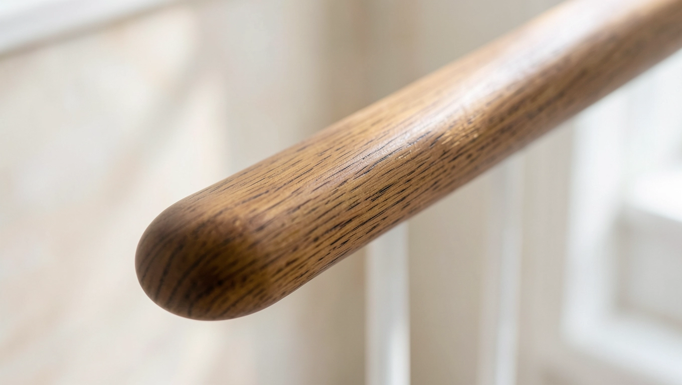 Ergonomiczny kształt poręczy drewnianej