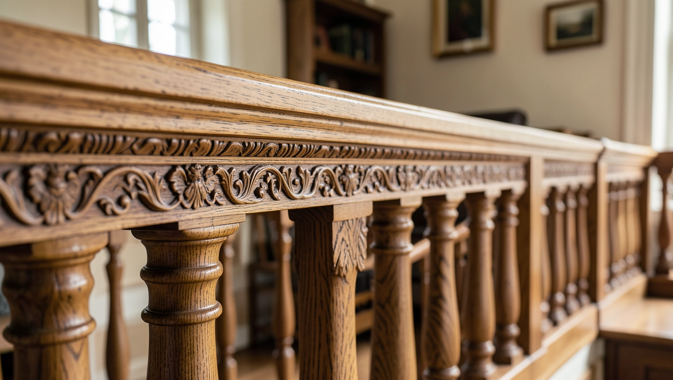 Estetyka balustrad rzeźbionych drewnianych