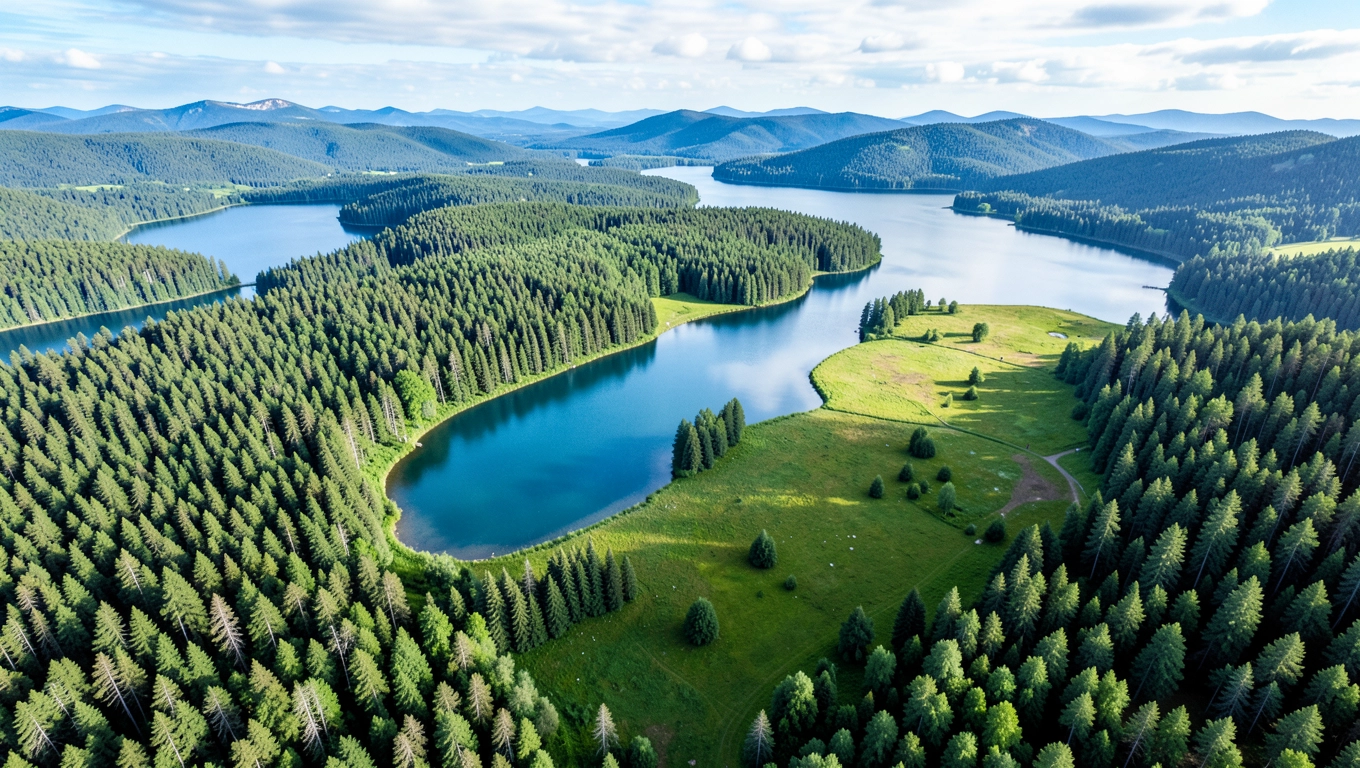 Fototapeta na podłogę: natura z lotu ptaka