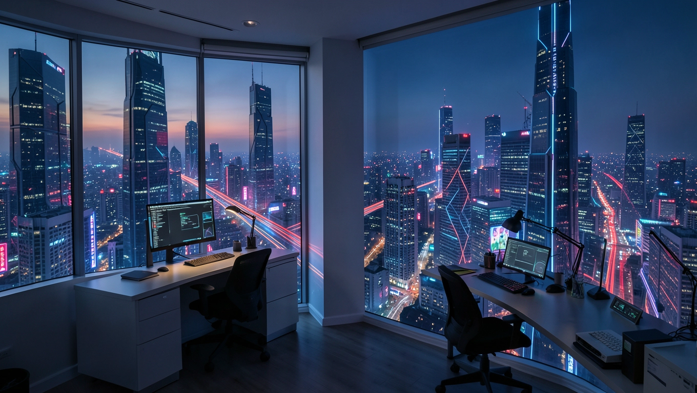 Fototapety 3D futurystyczne miasta