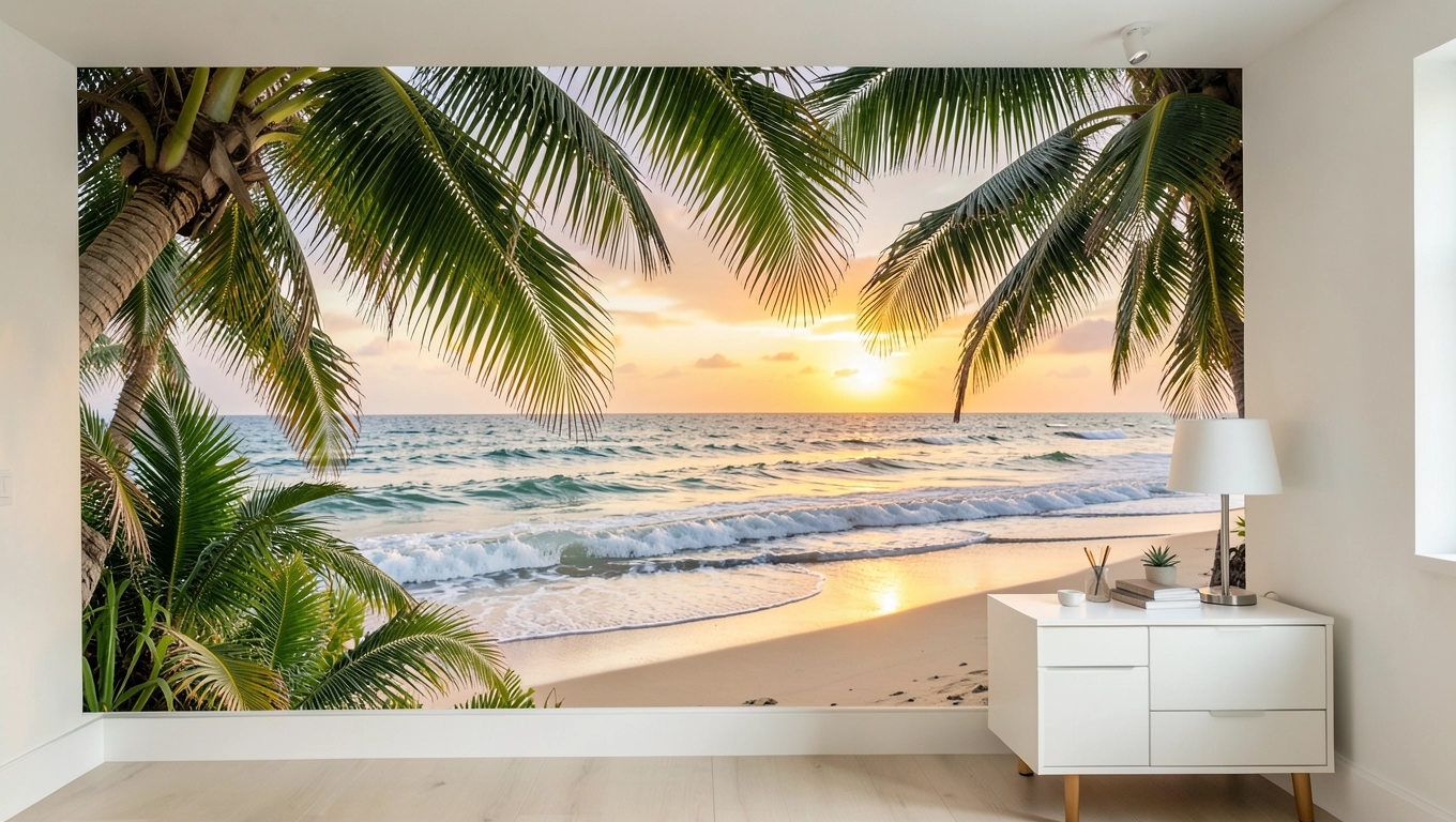 Fototapety z naturą i palmami do sypialni