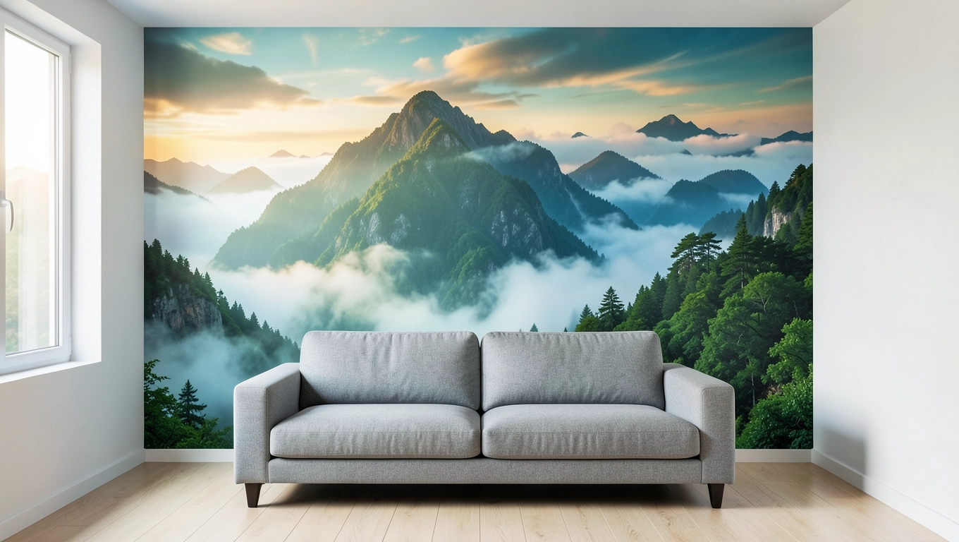 Jak fototapeta 5D staje się dominantą aranżacji salonu