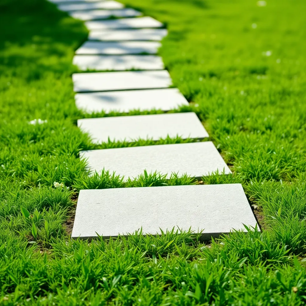 Jak położyć płytki na trawie