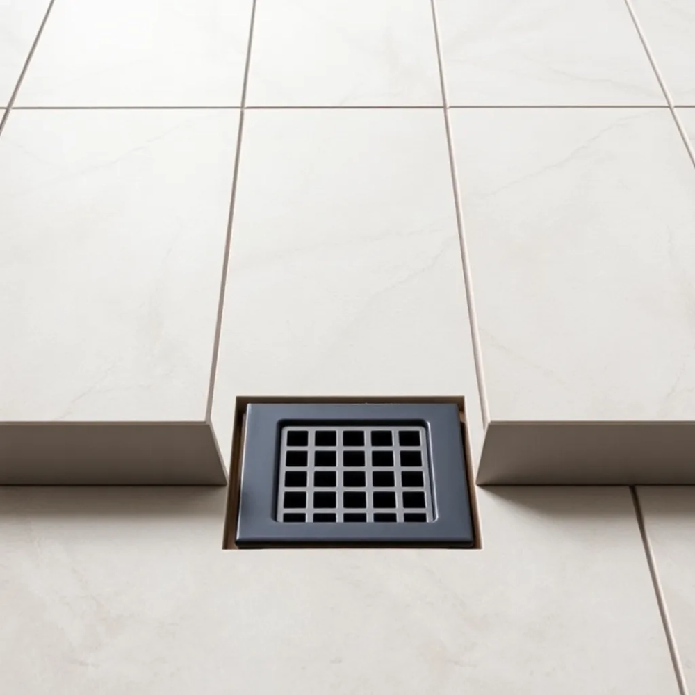 Jak układać płytki ze spadkiem do kratki