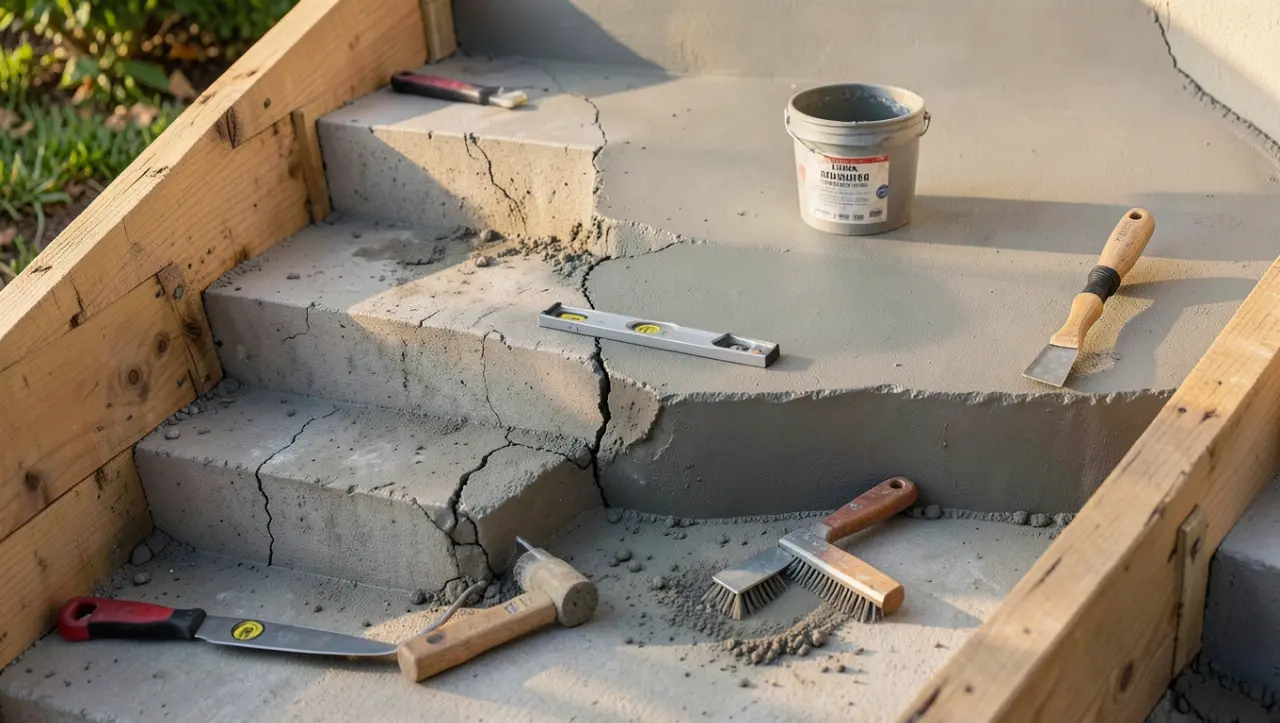 Jak wyrównać stopnie schodów betonowych krok po kroku