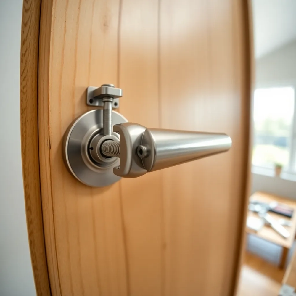 jak zamontować klamkę w drzwiach