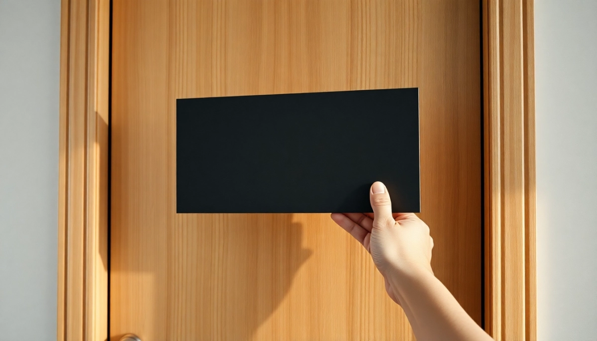 Jak zamontować szyld do drzwi