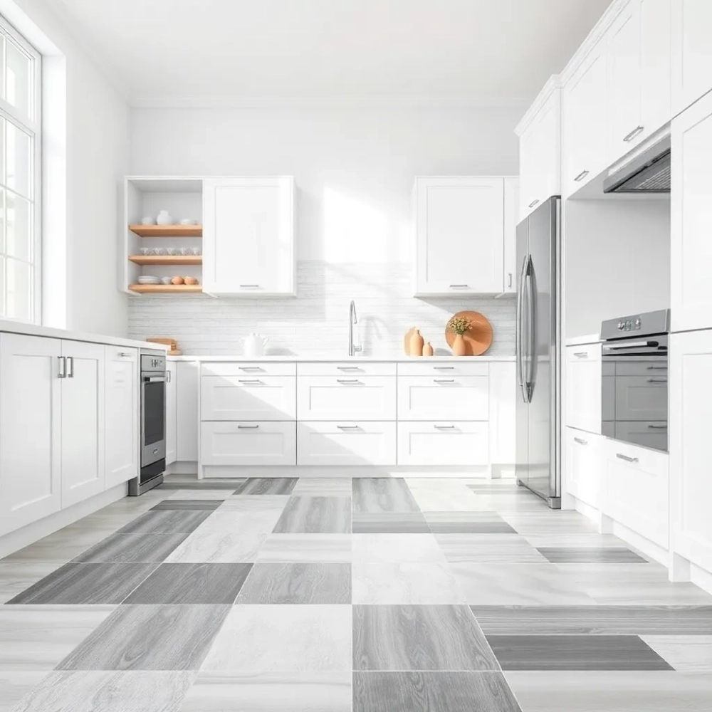 Jakie płytki na podłogę do białej kuchni