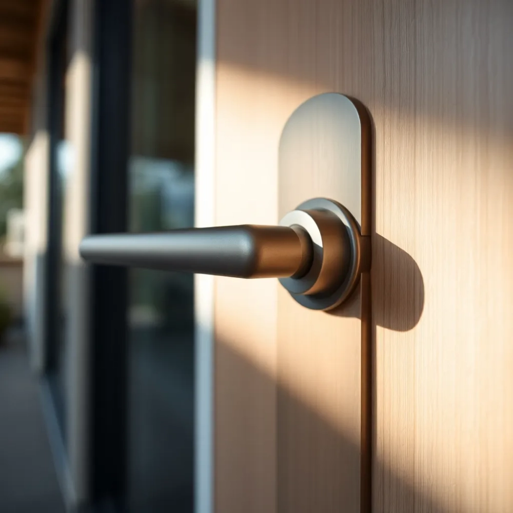 Klamka do drzwi zewnętrznych z blokadą