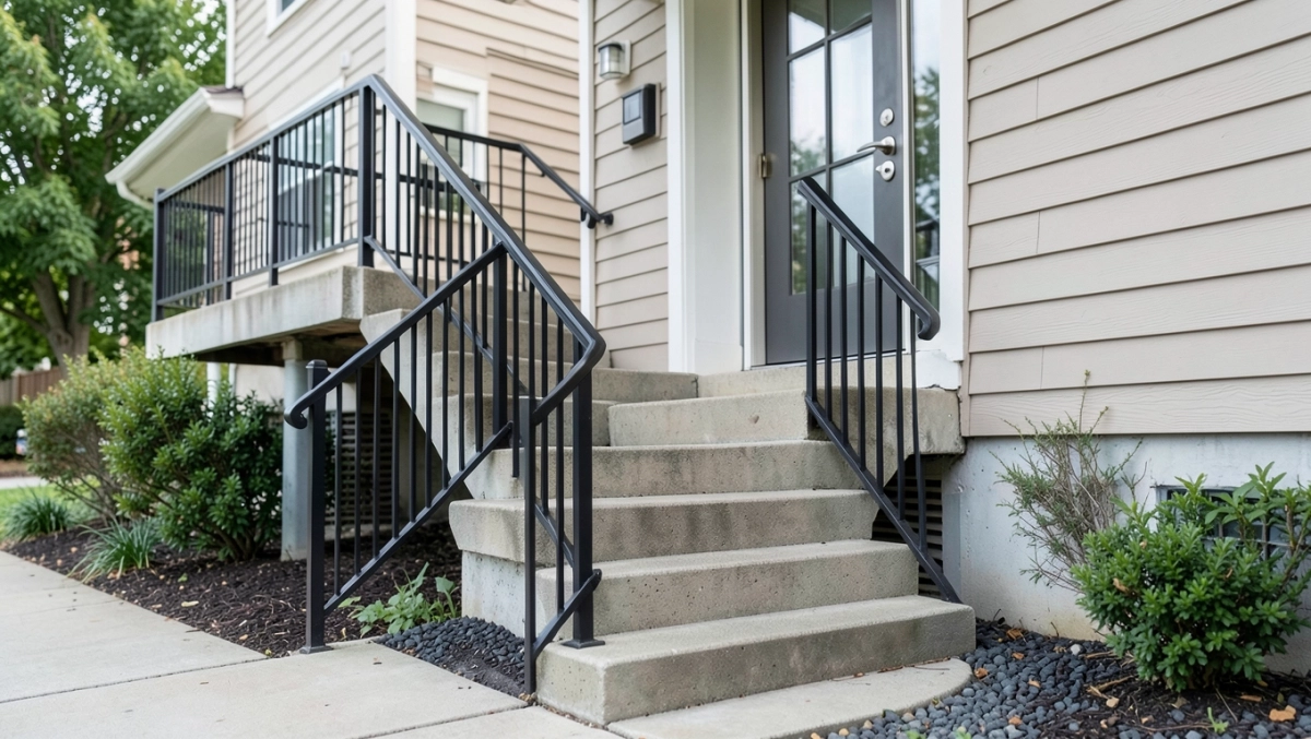 klatka schodowa na zewnątrz domu