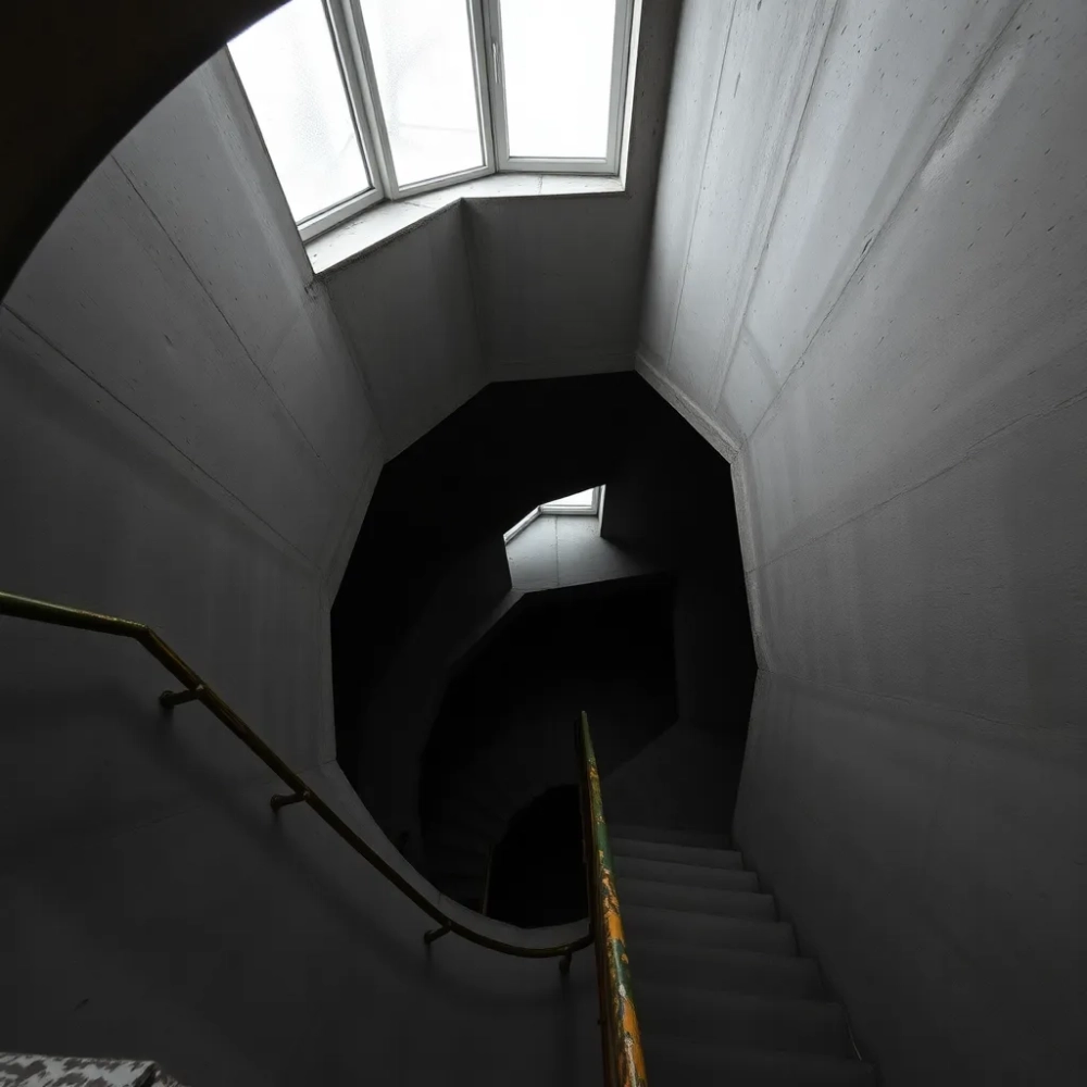 Klatka schodowa w bloku z wielkiej płyty