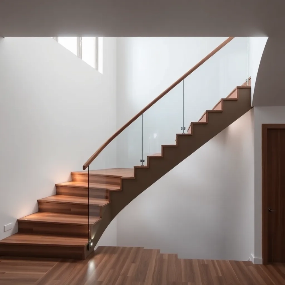 Klatka schodową w domu jednorodzinnym