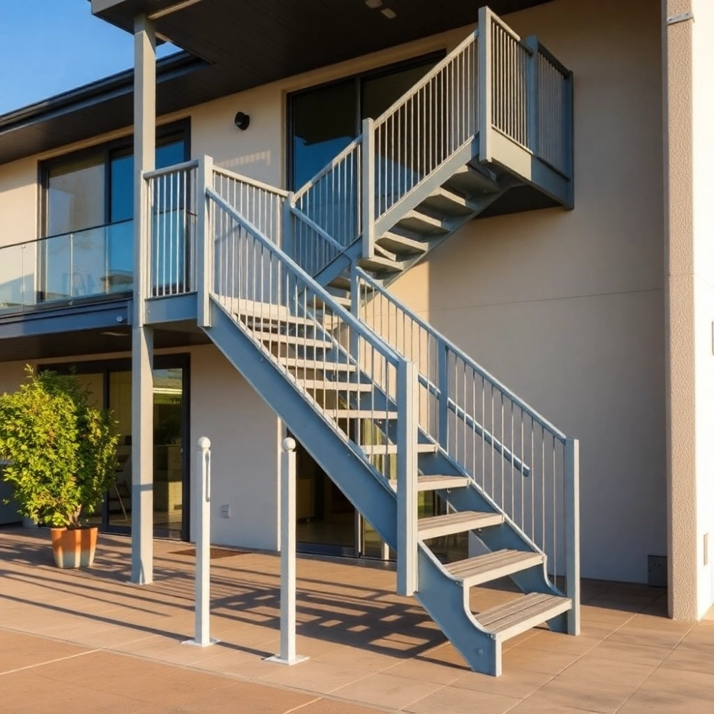 Klatka Schodowa Zewnętrzną Zabudowana