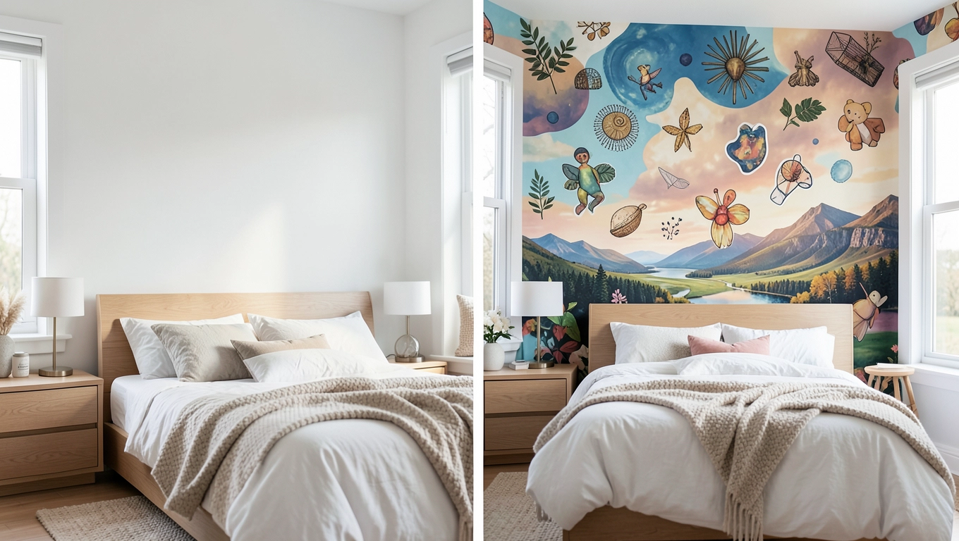 Korzyści personalizacji w naklejkowych fototapetach