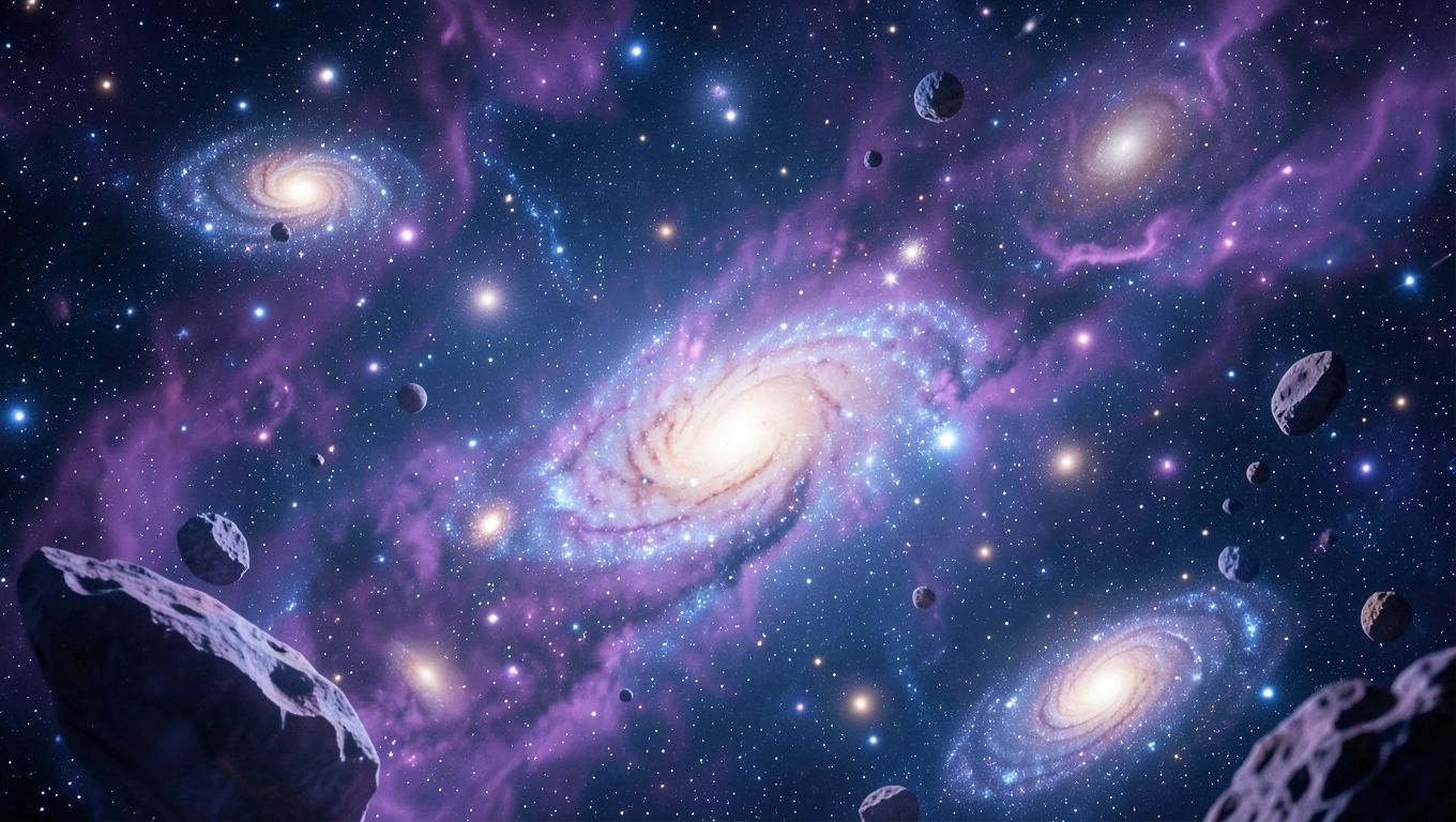 Kosmiczne motywy fototapet młodzieżowych