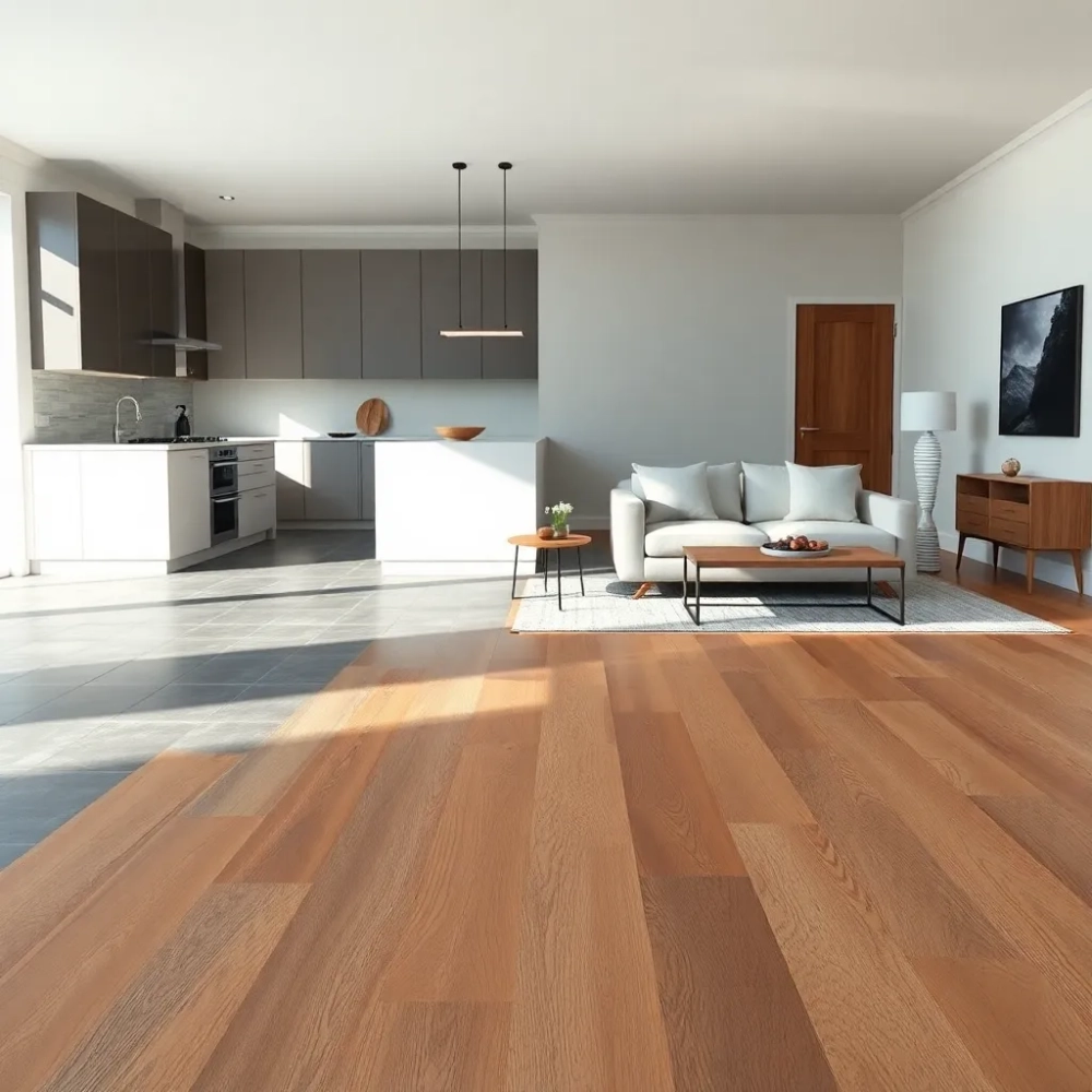 Kuchnia z salonem jaką podłoga