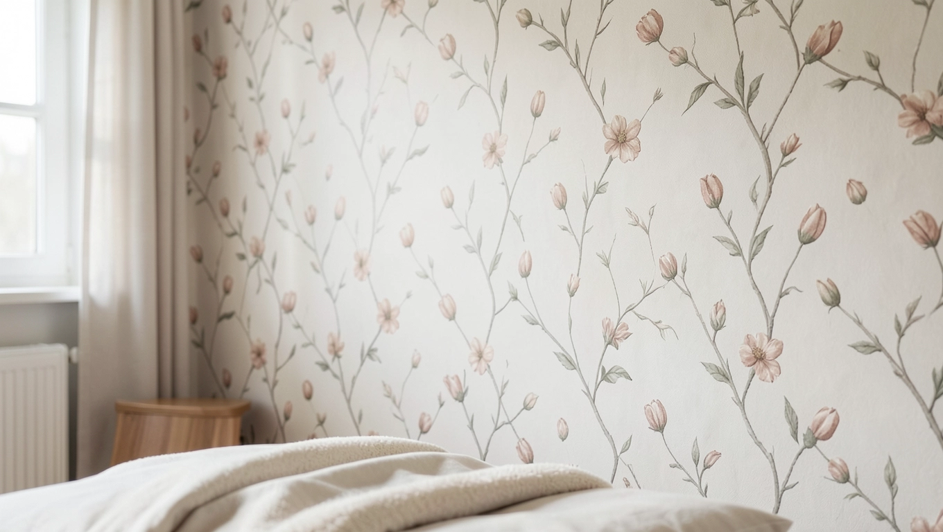 Kwiatowe fototapety w sypialni