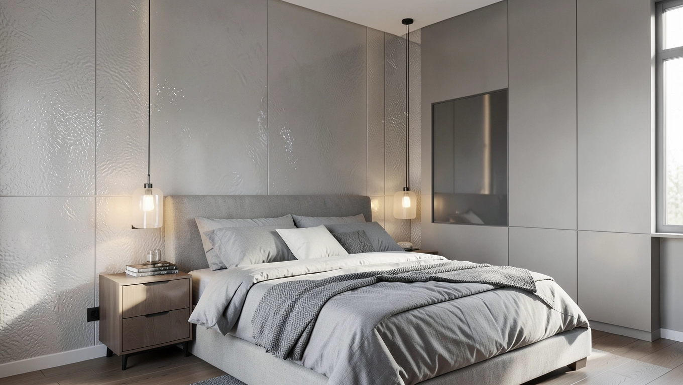 Materiały i wykończenia nowoczesnych fototapet do sypialni