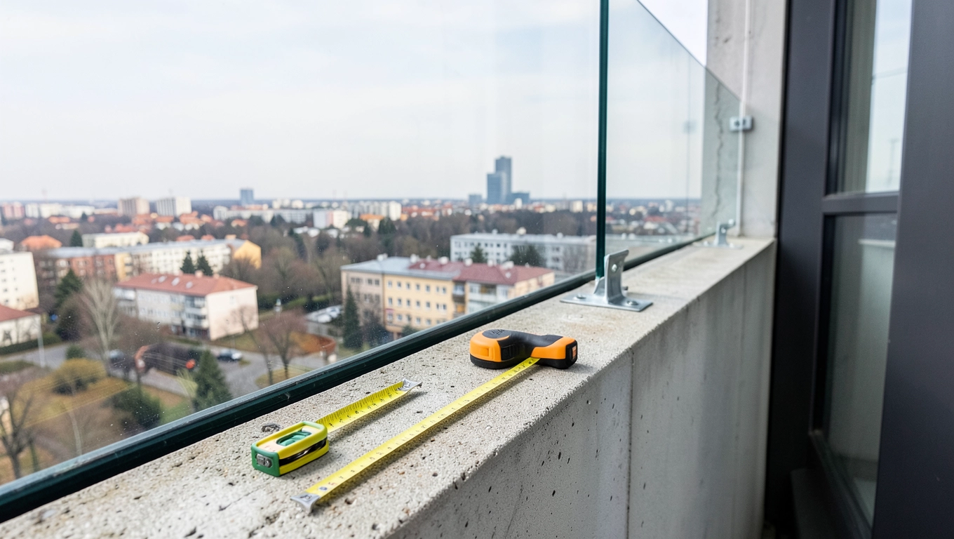 Montaż balustrad szklanych balkonowych Poznań